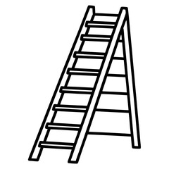 Geometric Ladder Line Drawing Vector