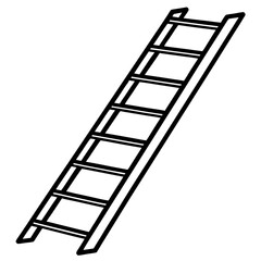 Geometric Ladder Line Drawing Vector