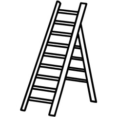 Geometric Ladder Line Drawing Vector