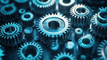 a mesmerizing display of interconnected gears and cogs evokes a sense of precision engineering and intricate mechanics illustrating the complexities of modern machinery and mechanical processes