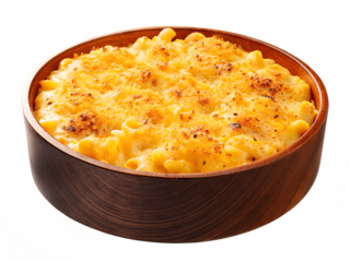  baked macaroni isolated on white background PNG, AI GENERATED