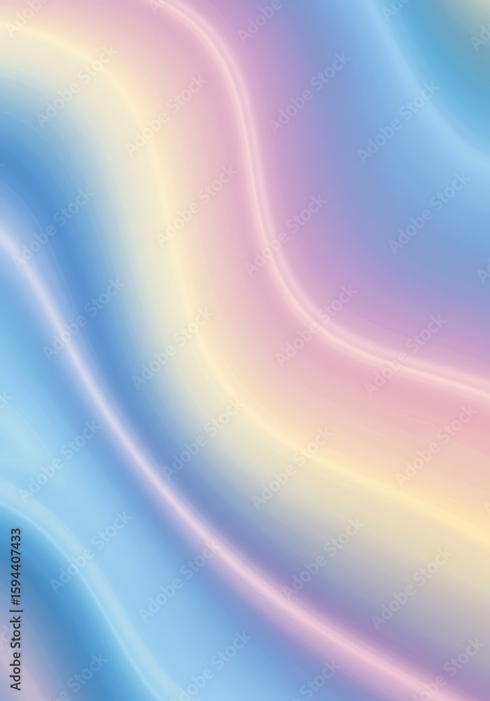 Poster subtle gradient abstract background featuring soft pastel colors in wavy patterns