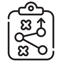 Fototapeta premium Business Strategy Board Icon - Corporate Planning Session - EPS 10