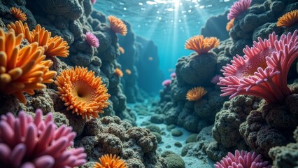Fototapeta premium Underwater Coral Landscape Photography