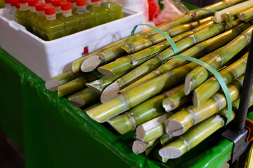 Fresh sugar cane at Ningxia night market in Taipei