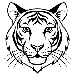 Obraz premium tiger head vector