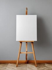 Blank canvas on an easel