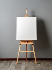 Blank canvas on easel