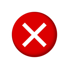 Obraz premium Red Eror Button Icon