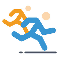 Trail Runners Vector - Mountain Path Adventure - EPS 10