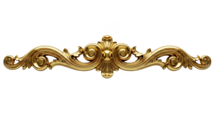 Gold Ornate Frame Baroque Design Element