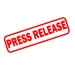 Fototapeta premium red press release stamp on white background