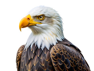 Obraz premium bald eagle isolated on white background PNG, AI GENERATED