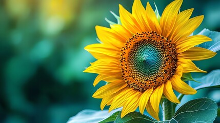 Vibrant Sunflower Linear Contemporary Design