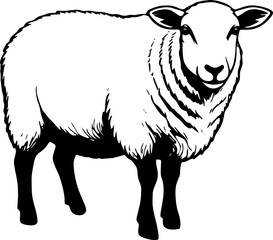 Sheep Cartoon Character Vector