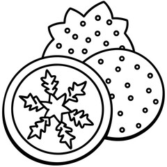 Holiday Cookie Treats Minimalist Line Art
