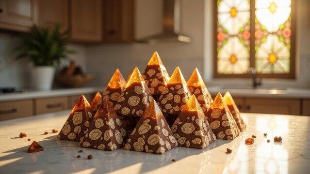 Creative pastry art presentation