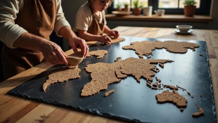Handmade cookie making scene