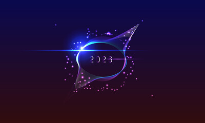 Vector illustration of 2026 happy new year, template design number of 2026 for celebration new year , isolated in dark mode 