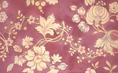 botanical allover design for dizital printing wih high quality