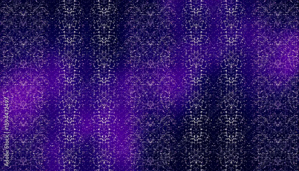 Aufkleber an intricate purple and blue abstract background with a repeating ornate pattern and subtle light ef