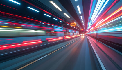 Obraz premium Vibrant Motion Blur with Shimmering Rays Background