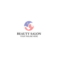 beauty logo design for brand or cosmetic with creative illustration