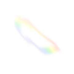 Prism light flash with rainbow glow on transparent background
