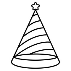 Minimalist Birthday Cap Vector Illustration