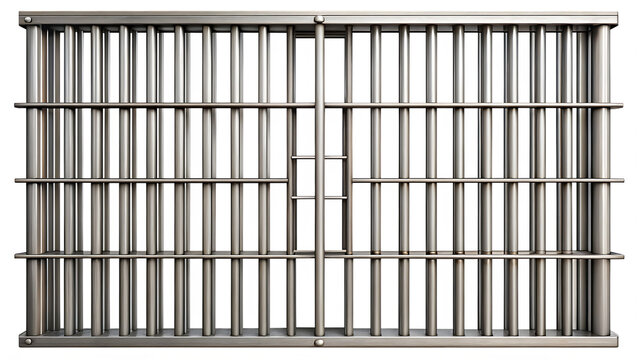   jail bars isolated on white background PNG, AI GENERATED