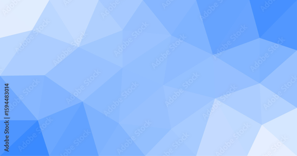 Aufkleber blue abstract triangular background low poly style vector illustration