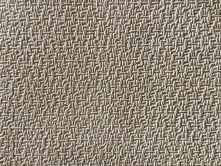 Close up of wallpaper with weaving rattan texture. 3D wallpaper with knitted wicker pattern in beige color. Seamless background texture.