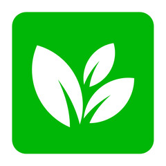 Organic leaf silhouette png, green colour shape, herbal eco symbol