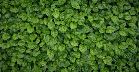 Obraz premium Dense Seamless Green Leaf Background