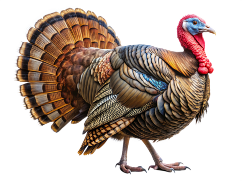  turkey isolated on white background PNG, AI GENERATED