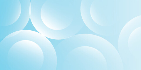 Minimalist banner background, pastel colorful, Light Blue gradations. Circle effect style geometric, abstract background. Vector Illustration eps10