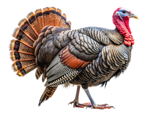  turkey isolated on white background PNG, AI GENERATED