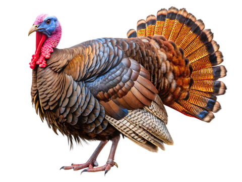  turkey isolated on white background PNG, AI GENERATED