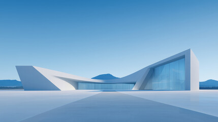 The spacious square and the simple buildings