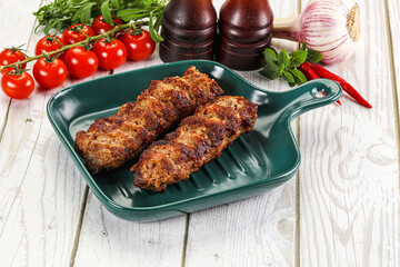 Chicken kebab minced meat and spices