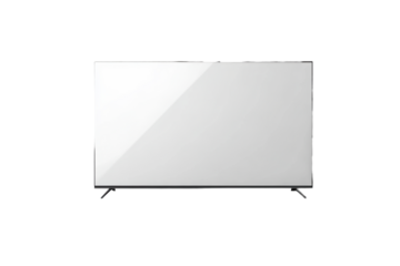 Modern minimalist white television screen

