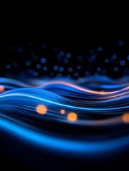 Particle light and technology concept poster background