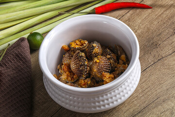 Blood Cockle Fried With Garlic