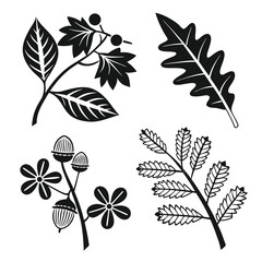 Stylized plant illustrations