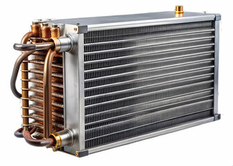 Fototapeta premium air conditioner evaporator coil isolated on white background PNG , AI GENERATED