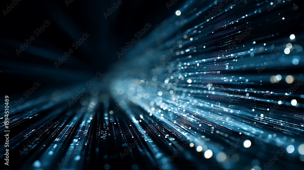 Poster digital data stream: abstract visualization of information flow
