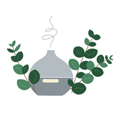 Aromatherapy diffuser with eucalyptus essential oils