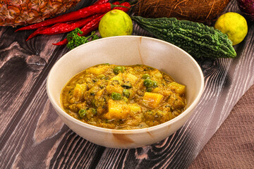 Aloo masala with green peas