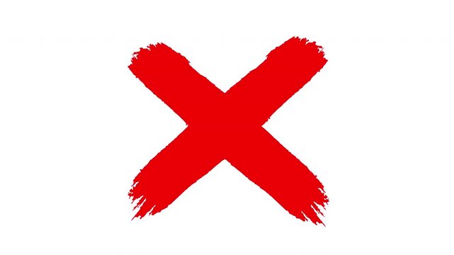 Green check mark, red cross, true or false, yes or no symbol, right, wrong symbol