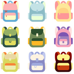 Colorful School Backpack Set